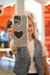 Funda heart plateado con negro - GRIFFIN ACCESORIOS