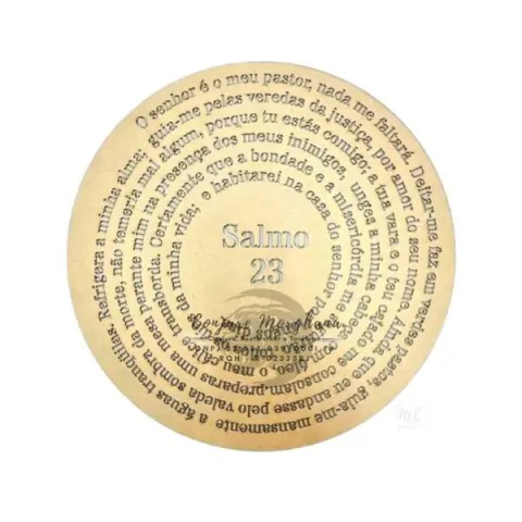 Mandala Salmo 23 Espiral 30cm