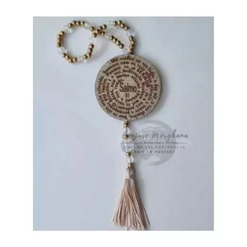 Enfeite Retrovisor de Carro Mandala Com Salmo 91