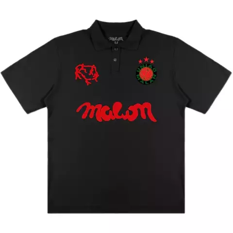 Polo “Ciranda” Preta Regular em Piquet - comprar online