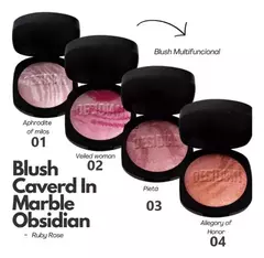 Rubor Caved in marble Obsidian Ruby rose - comprar online