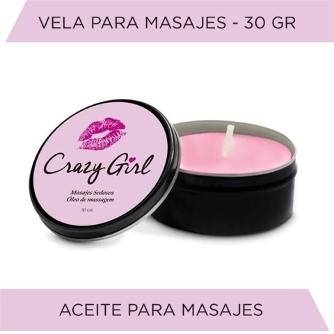 Vela para Masajes Crazy Girl 30gr
