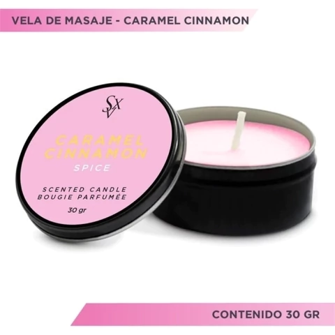 Vela para Masajes Caramelo y Canela