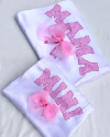 Mãe e Filha- mama mini laço ROSA - Suede - comprar online