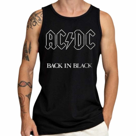 Camiseta Regata AC/DC - Back in Black