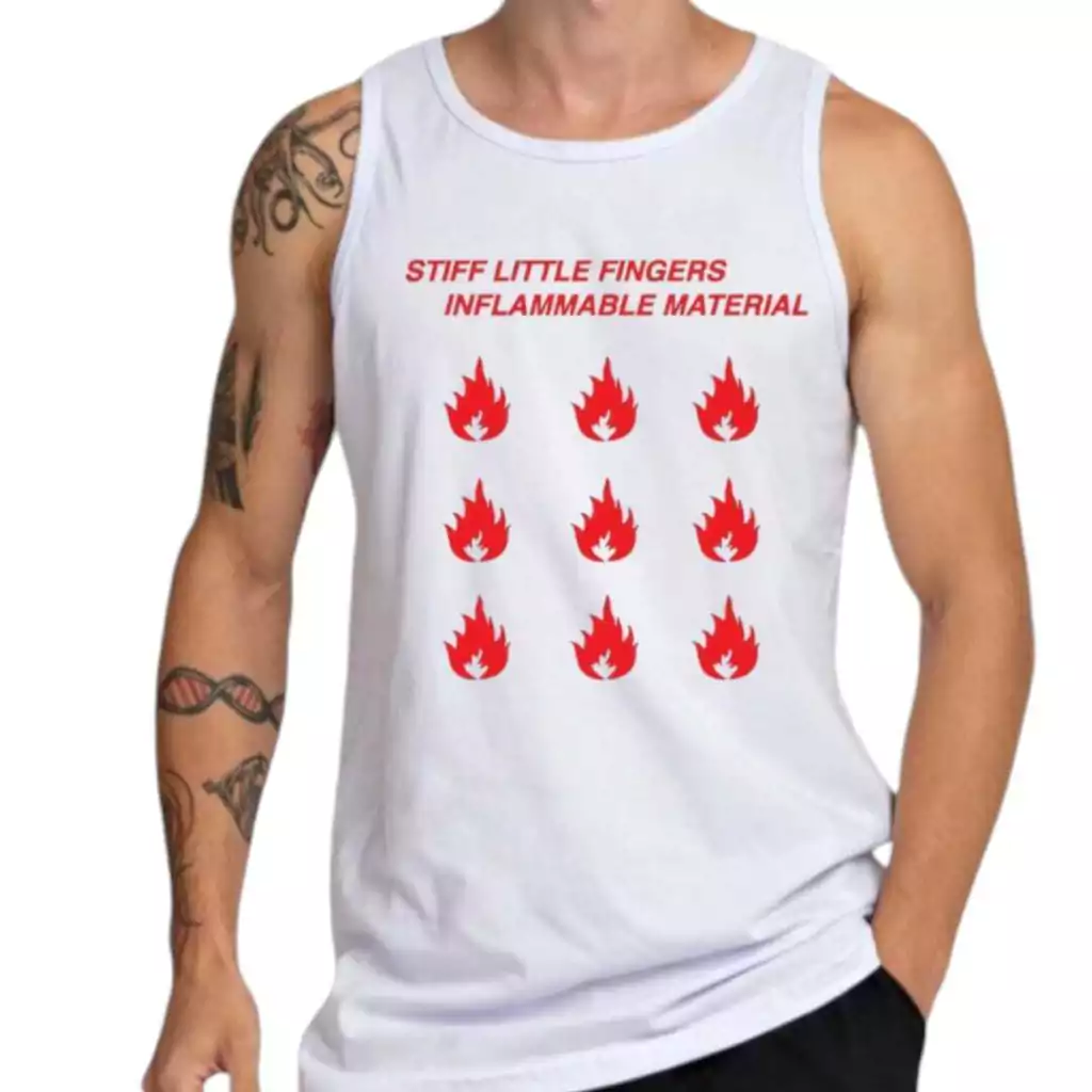 Camiseta Regata Stiff Little Fingers - Inflammable Material