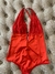 Body rojo escote de encaje