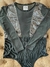 Body gris con brillos manga de microtul