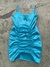 Vestido de satén con frunces - Kami Franco Store