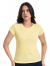 Blusa Baby Look Amarelo Claro 2890625