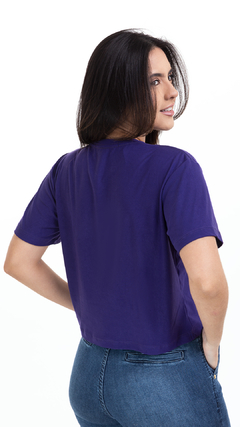 Blusa Cropped Roxo - comprar online