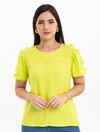 Blusa Mg Curta Verde Lima 3440019