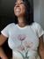 Tshirt Flores com pedraria OffWhite na internet