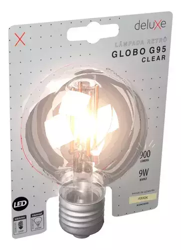 LAMPADA LED RETRO CLEAR 9W 4K G95 E27 BIV DELUXE AVANT