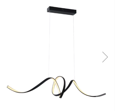 PENDENTE LED MD99028-5 PRETO 3000K 36W GADITA