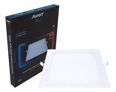 PAINEL LED NEO QUADRADO EMBUTIR 24W 6.5K 2.7K BIV AVANT