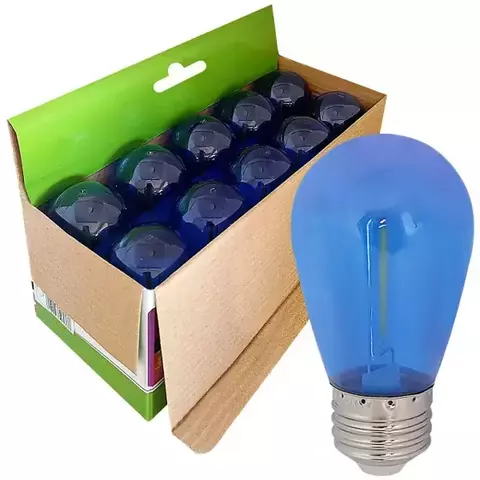 KIT COM 10 LAMPADA LED BOLINHA VARAL 1W AZUL 110V EMBULED
