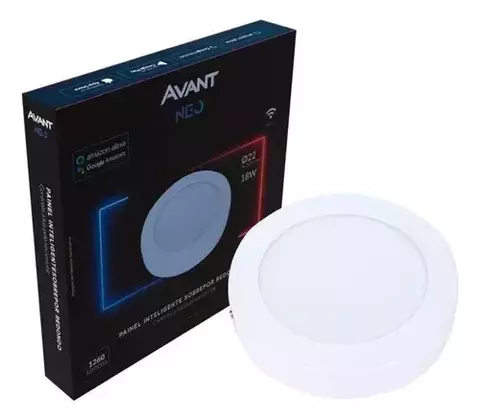 PAINEL LED NEO REDONDO SOBREPOR 18W 6.5K/2.7K BIV AVANT