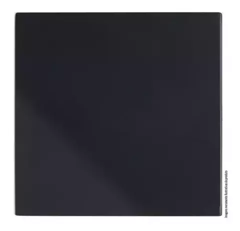 Placa 4x4 Recta Satin Black Cega Horizontal Blux