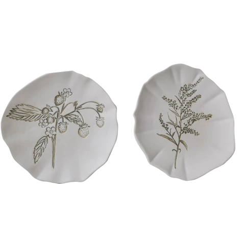 ADORNO PORTA-JOIAS FLOR DE PORCELANA - BRANCO FOSCO