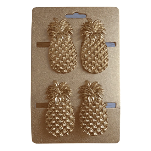 CJ. 4 PORTA-GUARNAPOS ABACAXI