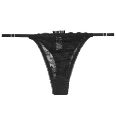 VICTORIA COSSY TANGA COLALESS DE PUNTILLA NEGRO 02 NMO - comprar online