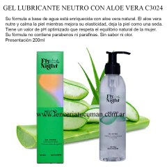 gel lubricante neutro Fly Night con aloe vera, base agua, 200ml. Sex shop Catamarca Sex shop Tucuman Sex shop Aguilares Sex shop Concepcion Sex shop Alberdi.