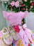 Vestido Temático Luxo Princesas Disney Rosa Manga Tule na internet