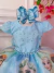 Vestido Infantil Princesa Elsa Frozen Pérolas Gelo Strass na internet