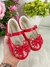 Sapatilha Flor Di MIla Baby Vermelho Lacinho Strass na internet