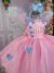 Vestido Marie Jardim Encantado Rosa Borboletas Azul - TUTTI BABY & KIDS - Roupa Social Infantil 