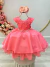 Vestido Infantil Goiaba C/ Busto Nervura e Pérolas Festas - comprar online
