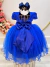 Vestido Infantil Azul Royal Tule C/ Renda Casamento Luxo na internet
