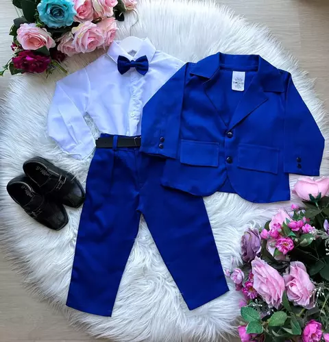 Conjunto Miss Cherry Social Terno - Blaizer Azul Royal Gabriel