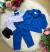 Conjunto Social Miss Cherry Jorge Terno Azul Royal