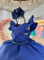 Vestido Infantil Azul Royal Busto Nervura Com Pérolas Festas na internet