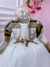 Vestido Infantil Off White Busto Strass C/ Bolero Xadrez Luxo na internet