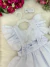 Romper Macacão/Vestido Princesa Belli Jardim Branco na internet