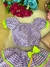 Conjunto Junino Banana Club Luxo Sofia Xadrez Lilas na internet