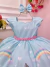 Vestido Infantil Baby Looney Tunes Azul Claro C/ Laço Festas na internet