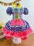 Fantasia Infantil Junino Festas Azul Colorido Florzinhas - comprar online