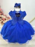 Vestido Infantil Azul Royal Jardim Encantado C/ Renda Festas (4610AE) - comprar online