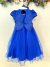 Vestido Infantil Azul Royal Jardim Encantado C/ Renda Festas (4610AE) - comprar online