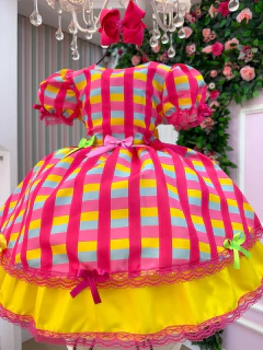 Imagem do Vestido Junino Banana Club Luxo Quermesse Feliz