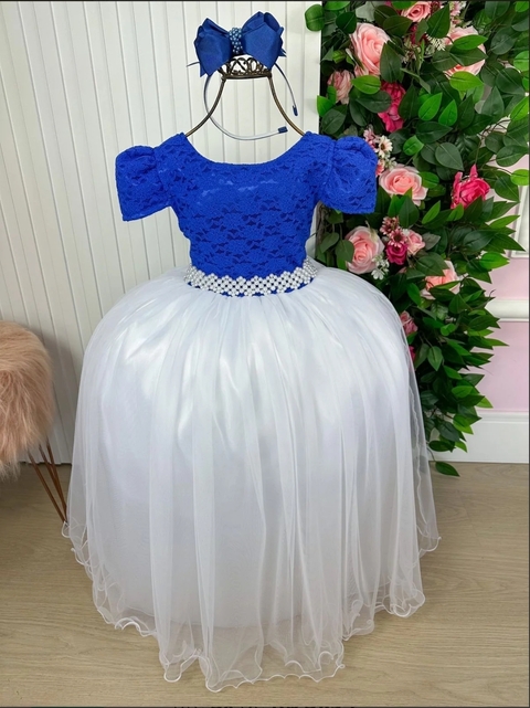 Vestido Enjoy Longo Mari Peito Azul Royal - comprar online