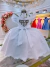 Vestido Infantil Branco Busto Nervura C/ Pérolas Casamentos na internet