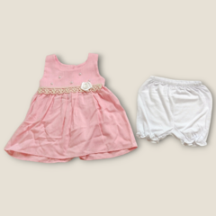 CONJUNTO VESTIDO LINO CON BOMBACHÓN en internet