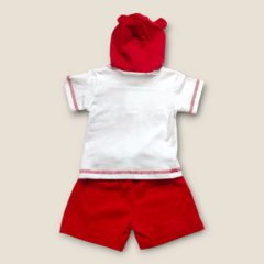 CONJUNTO OSITO REMERA CAPUCHA Y SHORT - Elvin kids