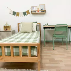 Acolchado Cuadros Verde Seco - comprar online