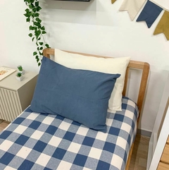 Acolchado Cuadros Azul - Paia deco